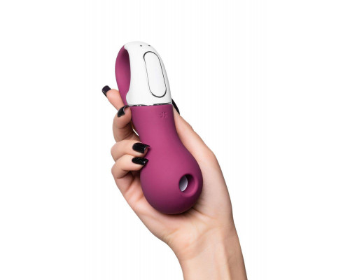 Вакуум-волновой стимулятор клитора с вибрацией Satisfyer Lucky Libra, силикон, бордовый, 15,7 см
