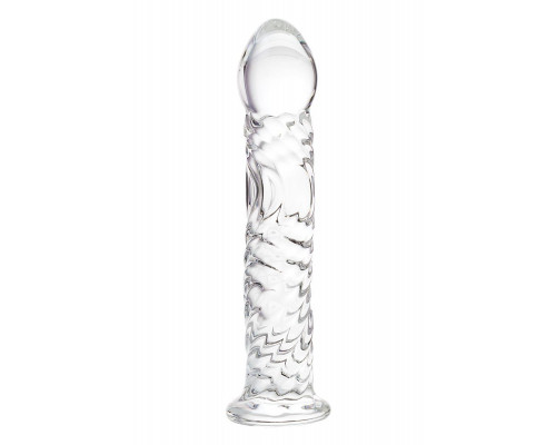 Нереалистичный фаллоимитатор Sexus Glass, стекло, прозрачный, 16,5 см