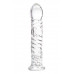 Нереалистичный фаллоимитатор Sexus Glass, стекло, прозрачный, 16,5 см