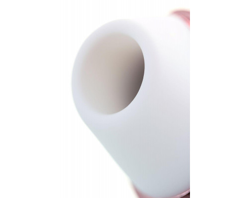 Вакуум-волновой стимулятор с вибрацией Satisfyer Love Triangle Connect App, силикон, белый, 8,8 см