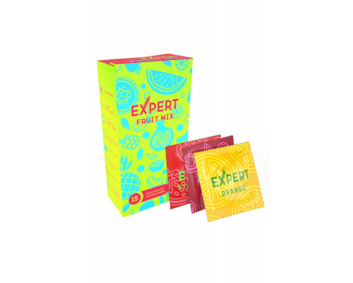 Презервативы EXPERT Fruit Mix, фруктовые ароматизированные, 15 шт