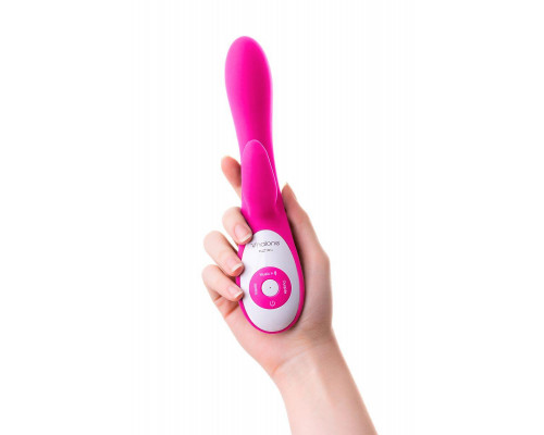 Вибратор с клиторальным стимулятором Nalone Rhythm, силикон, розовый, 21,6 см