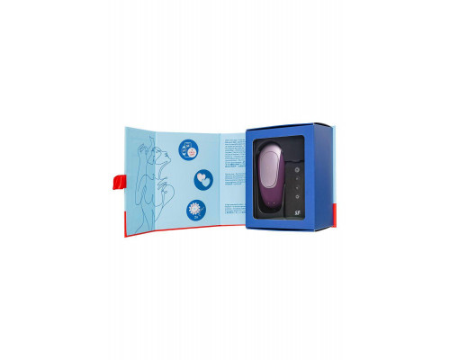 Стимулятор для пар Satisfyer Double Fun Connect App, с пультом ДУ, силикон, фиолетовый, 9 см
