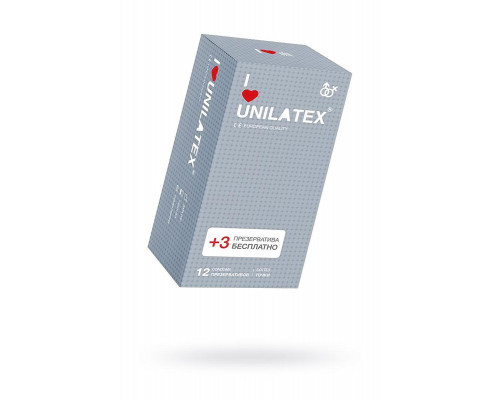 Презервативы Unilatex, dotted, латекс, точечные, 19 см, 5,4 см, 15 шт.
