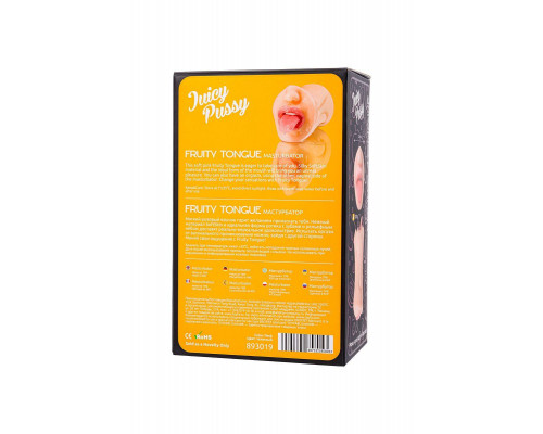 Мастурбатор реалистичный Juicy Pussy by TOYFA Fruity Tongue, рот и вагина, TPE, телесный,19 см