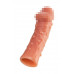 Насадка реалистичная KOKOS PENIS SLEEVE с дополнительной стимуляцией, TPE, телесная, 16.5 см
