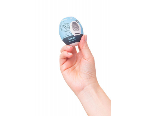 Мастурбатор нереалистичный Satisfyer Egg Single (Savage), TPE, голубой
