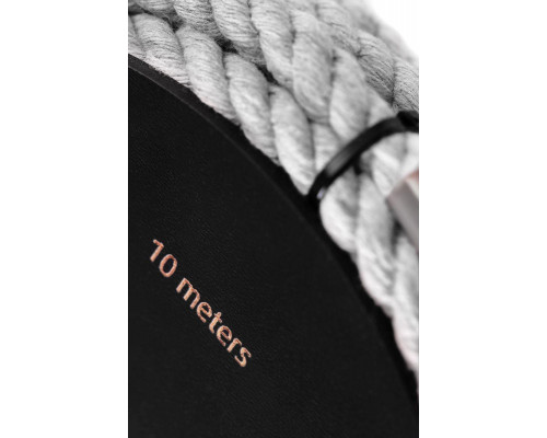 Веревка для шибари Pecado BDSM, на катушке, хлопок, белая, 10 м