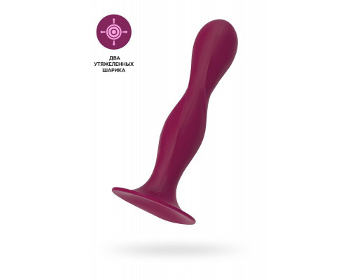 Фаллоимитатор Satisfyer Double Ball-R, силикон, красный, 18 см