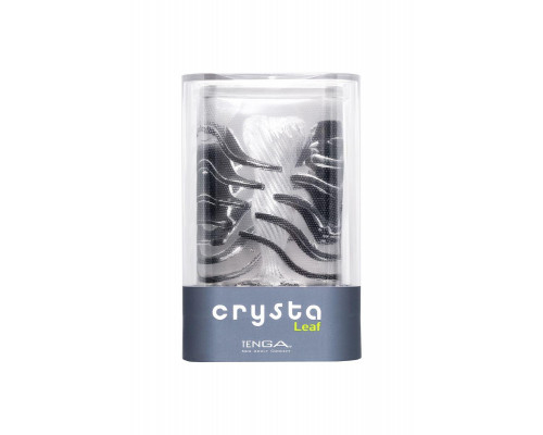 Нереалистичный мастурбатор TENGA Crysta Leaf, TPE, прозрачный, 15,5 см