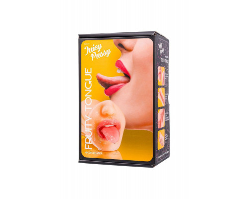 Мастурбатор реалистичный Juicy Pussy by TOYFA Fruity Tongue, рот и вагина, TPE, телесный,19 см