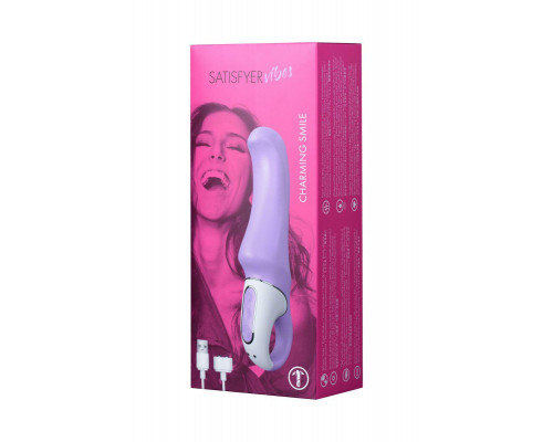 Нереалистичный вибратор Satisfyer Vibes Charming Smile, силикон, фиолетовый, 18,7 см.