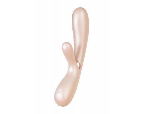Вибратор Satisfyer Hot Lover Connect App с клиторальным стимулятором, золотистый, 20,4 см