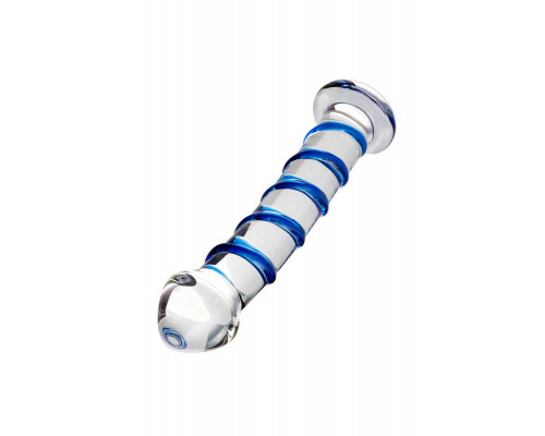 Нереалистичный фаллоимитатор Sexus Glass, стекло, прозрачный, 17 см