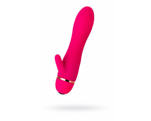 Вибратор с клиторальным стимулятором A-Toys by TOYFA Liby , силикон, розовый, 15 см
