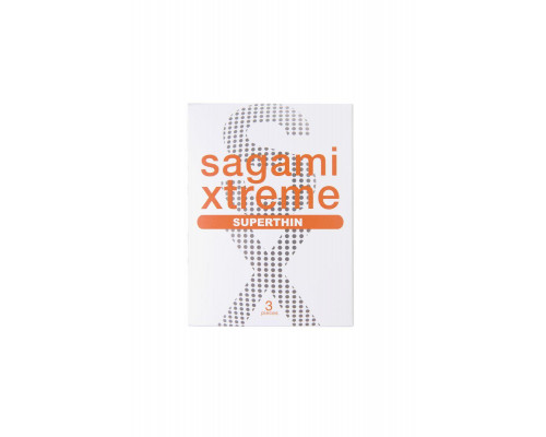 Презервативы Sagami, xtreme, 0.04, латекс, 19 см, 5,4 см, 3 шт.