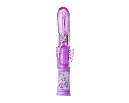 Вибратор с клиторальным стимулятором A-Toys by TOYFA High-Tech fantasy, TPE, фиолетовый, 22,4 см