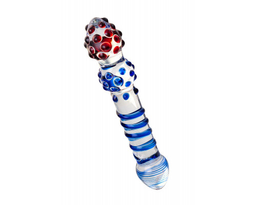 Двусторонний фаллоимитатор Sexus Glass, стекло, прозрачный, 20,5 см
