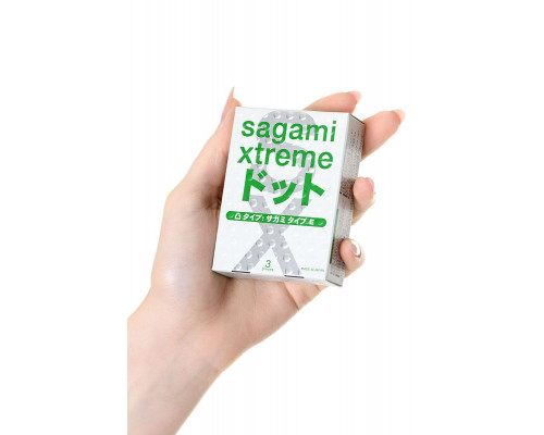 Презервативы Sagami, xtreme, type-e, латекс, 18,5 см, 5,2 см, 3 шт.