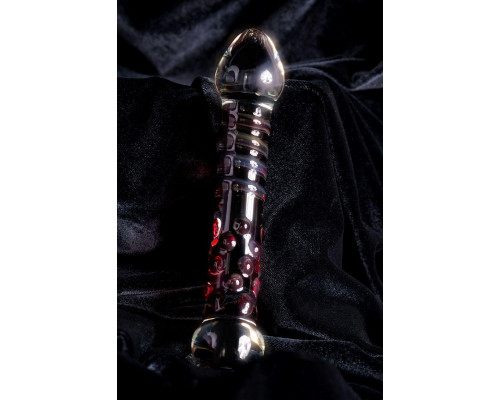 Двусторонний фаллоимитатор Sexus Glass, стекло, прозрачный, 21 см