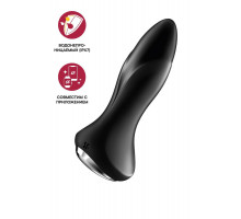 Анальный вибратор Satisfyer Rotator Plug 1+ Connect App, силикон, черный, 13,5 см