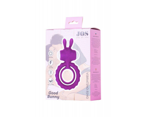 Эрекционное кольцо на пенис JOS GOOD BUNNY, силикон, фиолетовый, 9 см