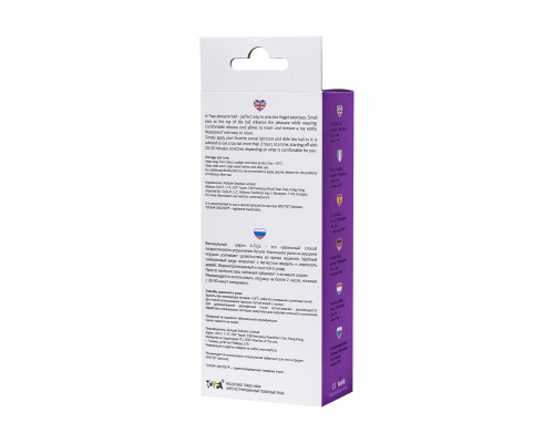 Вагинальный шарик A-Toys by TOYFA Tigo, силикон, фиолетовый, 12,4 см, Ø 2,7 см