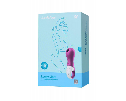 Вакуум-волновой стимулятор клитора с вибрацией Satisfyer Lucky Libra, силикон, бордовый, 15,7 см