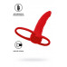 Насадка на пенис для двойного проникновения Black&Red by TOYFA , силикон, красный, 16,5 см