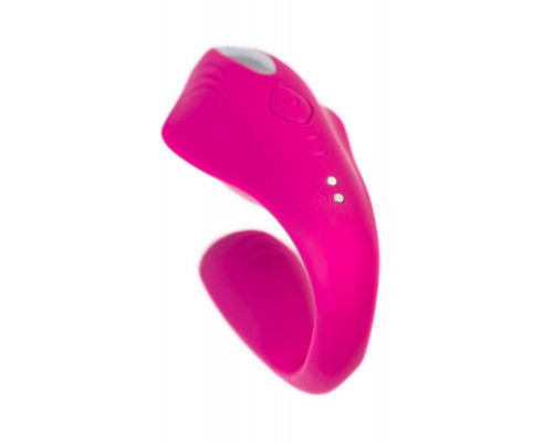 Вибратор для пар A-Toys by TOYFA Cobrum, силикон, розовый, 9,6 см