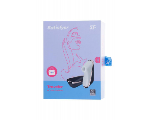 Вакуумно-волновой стимулятор клитора Satisfyer Traveler, силикон, баклажан, 10,7 см