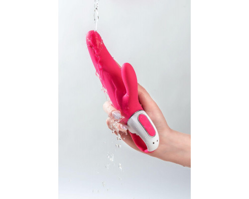 Нереалистичный вибратор Satisfyer Vibes Mr. Rabbit, силикон, красный, 22,1 см.