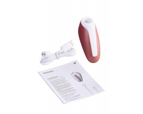 Вакуум-волновой бесконтактный стимулятор клитора Satisfyer Love Breeze, силикон, розовый, 9,5 см.