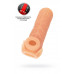 Насадка реалистичная KOKOS NUDE SLEEVE с дополнительной стимуляцией, TPE, телесная, 12 см
