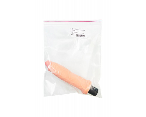 Реалистичный вибратор, TPE, телесный, 20 см (в пакете)