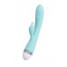 Вибратор с клиторальным стимулятором Flovetta IRIS, силикон, голубой, 22 см