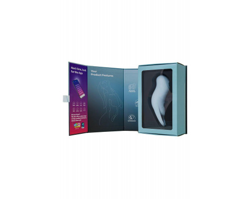 Вакуум-волновой стимулятор клитора с вибрацией Satisfyer Pocket Pro 1, силикон, голубой, 13,9 см