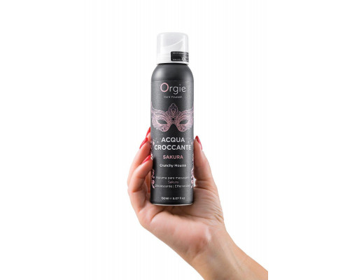 Шипучая пена для массажа Orgie Acqua Croccante Sakura, аромат цветов сакуры, 150 мл