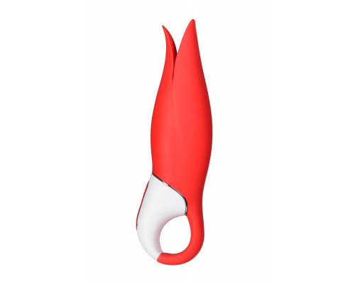 Нереалистичный вибратор Satisfyer Vibes Power Flower, силикон, красный, 18,8 см.