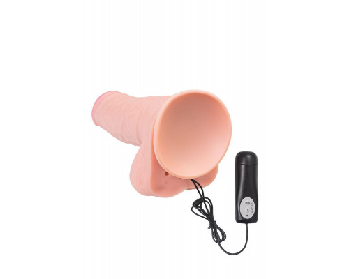 Вибратор-гигант LoveToy, реалистичный, neoskin, телесный, 27 см, Ø 6,1 см