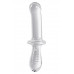 Двусторонний фаллоимитатор Satisfyer Double Crystal, стекло, прозрачный, 19,5 см