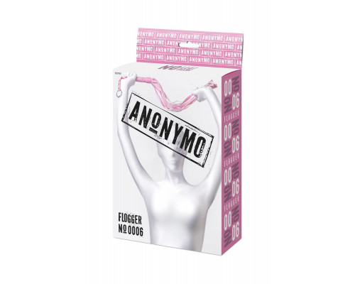 Флоггер Anonymo #0006, PU кожа, розовый, 64 см