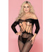 Костюм-сетка и стринги Candy Girl Caramel, нейлон, черный, OS