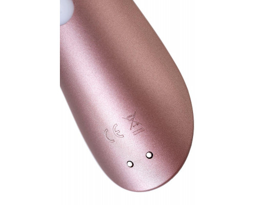 Вакуум-волновой стимулятор клитора Satisfyer Pro 2+, силикон, розовое золото, 15 см