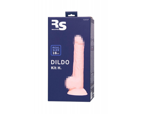 Фаллоимитатор RealStick Silicone Kit H, сайлекспан, телесный, 18 см