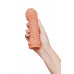 Насадка реалистичная KOKOS PENIS SLEEVE с дополнительной стимуляцией, TPE, телесная, 16.5 см