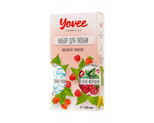 Набор гелей-смазок Yovee для любви (721009+721051), вкусовой (малина/мята) + увл (гиалурон), 2х100мл
