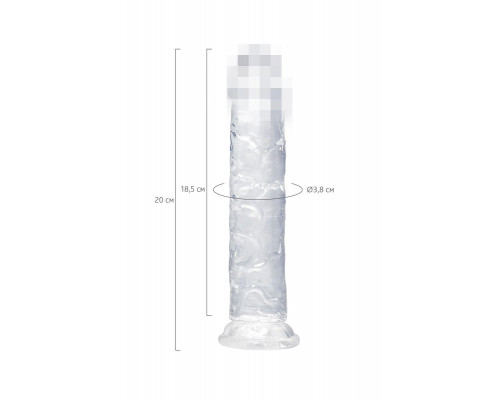 Фаллоимитатор A-Toys by TOYFA  Auri, TPE, прозрачный, 20 см