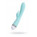 Вибратор с клиторальным стимулятором Flovetta IRIS, силикон, голубой, 22 см