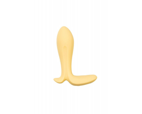 Анальный вибратор Satisfyer Intensity Plug Connect App, силикон, желтый, 9 см